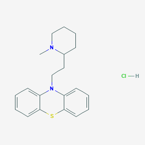 molecular formula C₂₀H₂₄N₂S(HCl) B1144853 10-[2-(1-methyl-2-piperidinyl)ethyl]-10H-phenothiazine hydrochloride CAS No. 112688-25-2