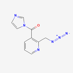 molecular formula C₁₀H₈N₆O B1144855 [2-(叠氮甲基)吡啶-3-基]-咪唑-1-基甲酮 CAS No. 1612756-29-2