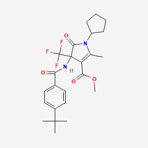 methyl 4-{[(4-tert-butylphenyl)carbonyl]amino}-1-cyclopentyl-2-methyl-5-oxo-4-(trifluoromethyl)-4,5-dihydro-1H-pyrrole-3-carboxylate