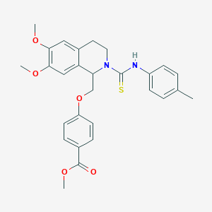 Methyl 4-((6,7-dimethoxy-2-(p-tolylcarbamothioyl)-1,2,3,4-tetrahydroisoquinolin-1-yl)methoxy)benzoate