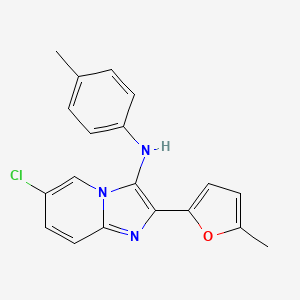 molecular formula C19H16ClN3O B11448632 6-chloro-2-(5-methylfuran-2-yl)-N-(4-methylphenyl)imidazo[1,2-a]pyridin-3-amine 