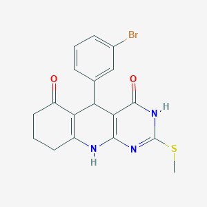 5-(3-bromophenyl)-2-(methylsulfanyl)-5,8,9,10-tetrahydropyrimido[4,5-b]quinoline-4,6(3H,7H)-dione