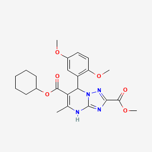 6-Cyclohexyl 2-methyl 7-(2,5-dimethoxyphenyl)-5-methyl-4,7-dihydro[1,2,4]triazolo[1,5-a]pyrimidine-2,6-dicarboxylate