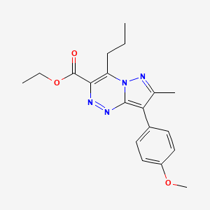 Ethyl 8-(4-methoxyphenyl)-7-methyl-4-propylpyrazolo[5,1-c][1,2,4]triazine-3-carboxylate