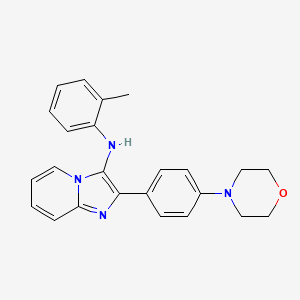 molecular formula C24H24N4O B11448713 N-(2-methylphenyl)-2-[4-(morpholin-4-yl)phenyl]imidazo[1,2-a]pyridin-3-amine 