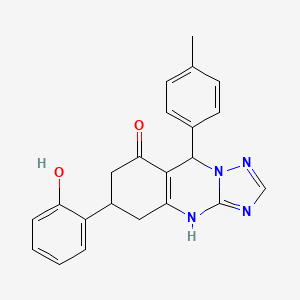 6-(2-Hydroxyphenyl)-9-(4-methylphenyl)-5,6,7,9-tetrahydro[1,2,4]triazolo[5,1-b]quinazolin-8-ol