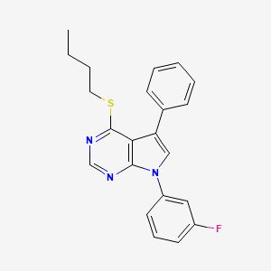 4-(butylsulfanyl)-7-(3-fluorophenyl)-5-phenyl-7H-pyrrolo[2,3-d]pyrimidine