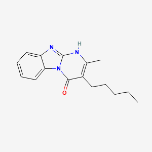 2-methyl-3-pentylpyrimido[1,2-a]benzimidazol-4(1H)-one