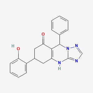 6-(2-Hydroxyphenyl)-9-phenyl-5,6,7,9-tetrahydro[1,2,4]triazolo[5,1-b]quinazolin-8-ol