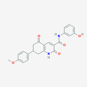 N-(3-hydroxyphenyl)-7-(4-methoxyphenyl)-2,5-dioxo-1,2,5,6,7,8-hexahydroquinoline-3-carboxamide