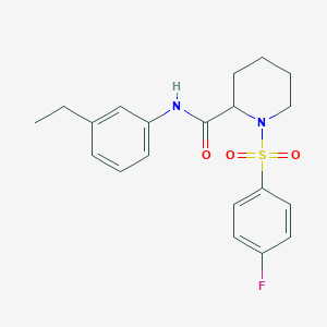 N-(3-ethylphenyl)-1-[(4-fluorophenyl)sulfonyl]piperidine-2-carboxamide