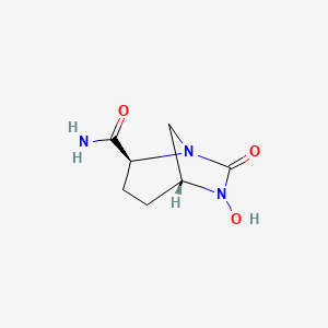 molecular formula C₇H₁₁N₃O₃ B1144885 (2S,5R)-6-Hydroxy-7-oxo-1,6-diazabicyclo[3.2.1]octane-2-carboxamide CAS No. 1383814-64-9
