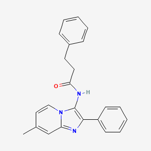 N-(7-methyl-2-phenylimidazo[1,2-a]pyridin-3-yl)-3-phenylpropanamide