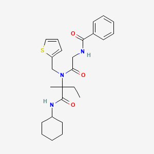 N-(phenylcarbonyl)glycyl-N-cyclohexyl-N~2~-(thiophen-2-ylmethyl)isovalinamide