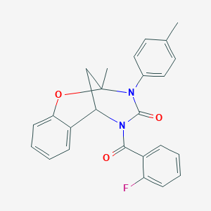 5-(2-fluorobenzoyl)-2-methyl-3-(4-methylphenyl)-2,3,5,6-tetrahydro-4H-2,6-methano-1,3,5-benzoxadiazocin-4-one