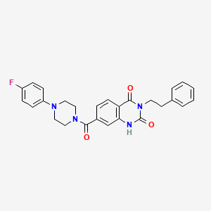 7-(4-(4-fluorophenyl)piperazine-1-carbonyl)-3-phenethylquinazoline-2,4(1H,3H)-dione