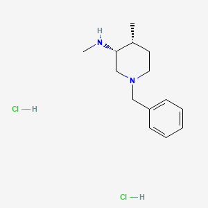 molecular formula C₁₄H₂₂N₂(Cl₂H₂) B1144893 (3R,4R)-1-Benzyl-N,4-dimethylpiperidin-3-amine dihydrochloride CAS No. 477600-68-3