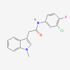 N-(3-chloro-4-fluorophenyl)-2-(1-methyl-1H-indol-3-yl)acetamide