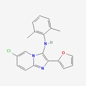 molecular formula C19H16ClN3O B11449000 6-chloro-N-(2,6-dimethylphenyl)-2-(furan-2-yl)imidazo[1,2-a]pyridin-3-amine 