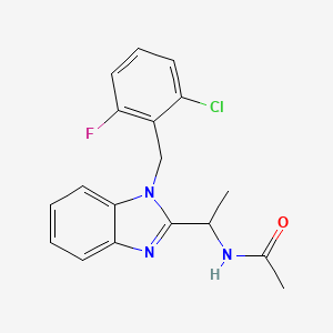 N-{1-[1-(2-chloro-6-fluorobenzyl)-1H-benzimidazol-2-yl]ethyl}acetamide