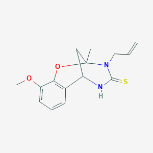 molecular formula C15H18N2O2S B11449057 3-allyl-10-methoxy-2-methyl-2,3,5,6-tetrahydro-4H-2,6-methano-1,3,5-benzoxadiazocine-4-thione 