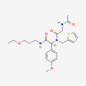 N~2~-acetyl-N-{2-[(3-ethoxypropyl)amino]-1-(4-methoxyphenyl)-2-oxoethyl}-N-(thiophen-2-ylmethyl)glycinamide