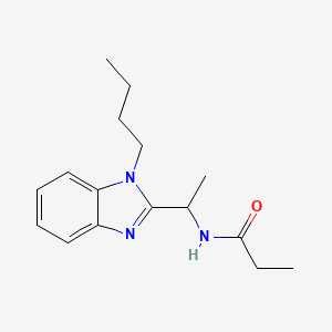 N-[1-(1-butylbenzimidazol-2-yl)ethyl]propanamide