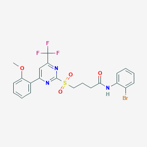 N-(2-bromophenyl)-4-{[4-(2-methoxyphenyl)-6-(trifluoromethyl)pyrimidin-2-yl]sulfonyl}butanamide