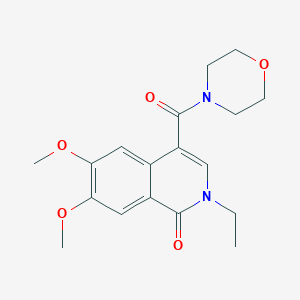 2-Ethyl-6,7-dimethoxy-4-(morpholine-4-carbonyl)-1,2-dihydroisoquinolin-1-one