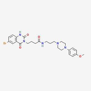 4-(6-bromo-2,4-dioxo-1,2-dihydroquinazolin-3(4H)-yl)-N-(3-(4-(4-methoxyphenyl)piperazin-1-yl)propyl)butanamide