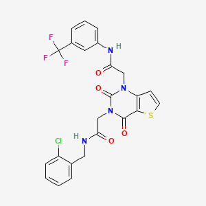 N-[(2-chlorophenyl)methyl]-2-[2,4-dioxo-1-({[3-(trifluoromethyl)phenyl]carbamoyl}methyl)-1H,2H,3H,4H-thieno[3,2-d]pyrimidin-3-yl]acetamide