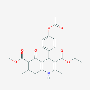 3-Ethyl 6-methyl 4-[4-(acetyloxy)phenyl]-2,7-dimethyl-5-oxo-1,4,5,6,7,8-hexahydroquinoline-3,6-dicarboxylate