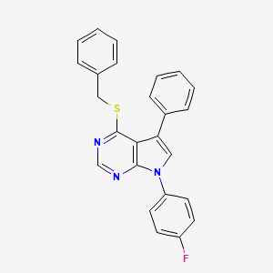 4-(benzylsulfanyl)-7-(4-fluorophenyl)-5-phenyl-7H-pyrrolo[2,3-d]pyrimidine