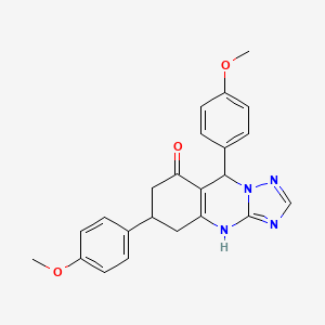 6,9-bis(4-methoxyphenyl)-5,6,7,9-tetrahydro[1,2,4]triazolo[5,1-b]quinazolin-8(4H)-one