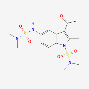 3-acetyl-5-[(dimethylsulfamoyl)amino]-N,N,2-trimethyl-1H-indole-1-sulfonamide