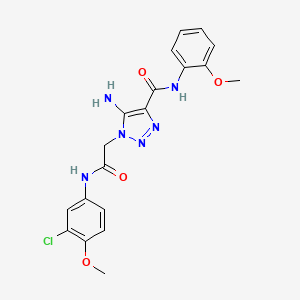 5-amino-1-(2-((3-chloro-4-methoxyphenyl)amino)-2-oxoethyl)-N-(2-methoxyphenyl)-1H-1,2,3-triazole-4-carboxamide