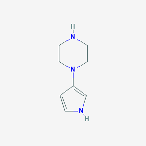 molecular formula C₈H₁₃N₃ B1144926 1-(1H-pyrrol-3-yl)piperazine CAS No. 1368699-70-0