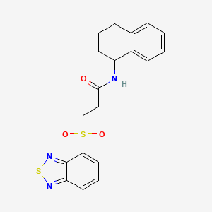 3-(2,1,3-Benzothiadiazole-4-sulfonyl)-N-(1,2,3,4-tetrahydronaphthalen-1-YL)propanamide