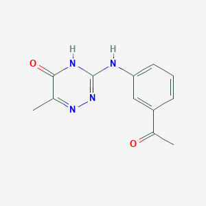 3-[(3-acetylphenyl)amino]-6-methyl-1,2,4-triazin-5(4H)-one