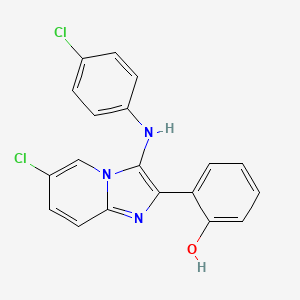 molecular formula C19H13Cl2N3O B11449351 2-{6-Chloro-3-[(4-chlorophenyl)amino]imidazo[1,2-a]pyridin-2-yl}phenol 