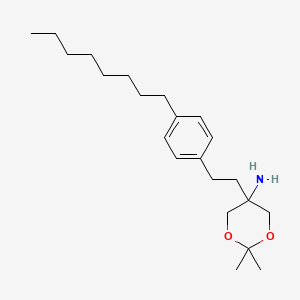 molecular formula C₂₂H₃₇NO₂ B1144937 2,2-Dimethyl-5-[2-(4-octylphenyl)ethyl]-1,3-dioxan-5-amine CAS No. 1313876-85-5