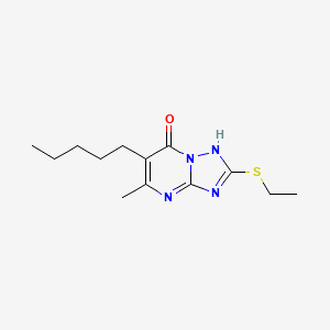 molecular formula C13H20N4OS B11449371 2-(ethylthio)-5-methyl-6-pentyl[1,2,4]triazolo[1,5-a]pyrimidin-7(4H)-one 