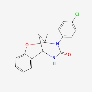 3-(4-chlorophenyl)-2-methyl-2,3,5,6-tetrahydro-4H-2,6-methano-1,3,5-benzoxadiazocin-4-one