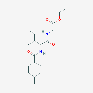 molecular formula C18H32N2O4 B11449422 ethyl N-[(4-methylcyclohexyl)carbonyl]isoleucylglycinate 