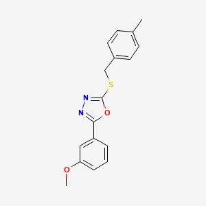 2-(3-Methoxyphenyl)-5-[(4-methylbenzyl)sulfanyl]-1,3,4-oxadiazole