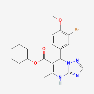 Cyclohexyl 7-(3-bromo-4-methoxyphenyl)-5-methyl-4,7-dihydro[1,2,4]triazolo[1,5-a]pyrimidine-6-carboxylate