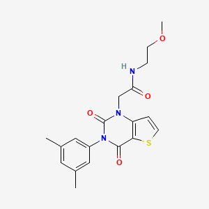 2-[3-(3,5-dimethylphenyl)-2,4-dioxo-3,4-dihydrothieno[3,2-d]pyrimidin-1(2H)-yl]-N-(2-methoxyethyl)acetamide