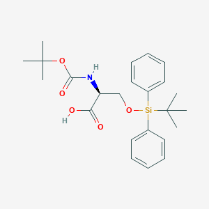 molecular formula C24H33NO5Si B114495 (S)-2-(叔丁氧羰基氨基)-3-(叔丁基二苯基甲硅氧基)丙酸 CAS No. 145790-51-8