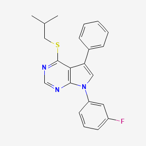 7-(3-fluorophenyl)-4-[(2-methylpropyl)sulfanyl]-5-phenyl-7H-pyrrolo[2,3-d]pyrimidine