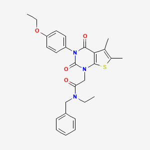 N-benzyl-2-(3-(4-ethoxyphenyl)-5,6-dimethyl-2,4-dioxo-3,4-dihydrothieno[2,3-d]pyrimidin-1(2H)-yl)-N-ethylacetamide